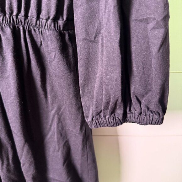 Lilly Pulitzer Black Beckett Dress Pima Cotton Size Large Neutral Minimalist - Picture 5 of 9